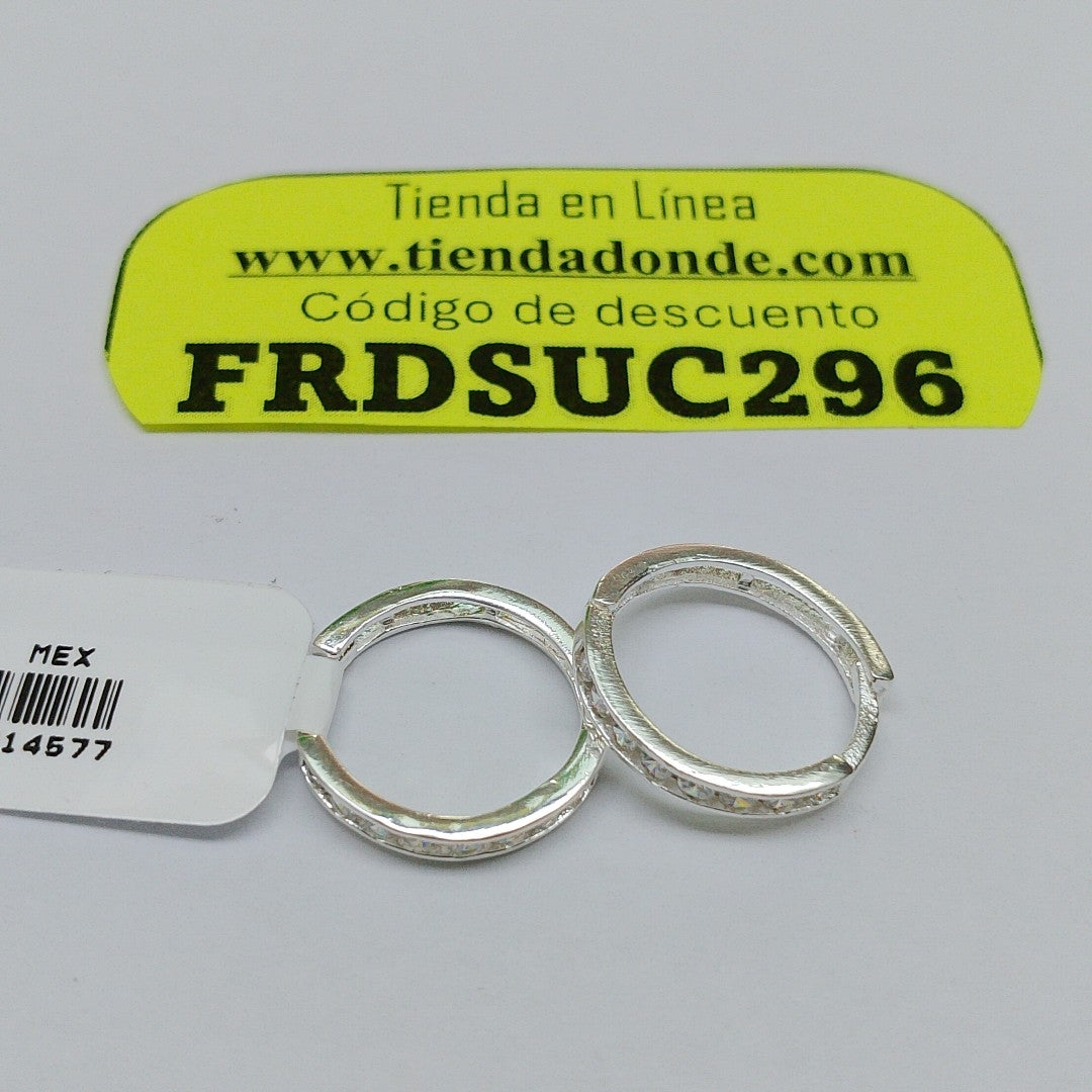 ARRACADAS C/CIRCONIAS PLATA .925 2.2 GR (NUEVO)