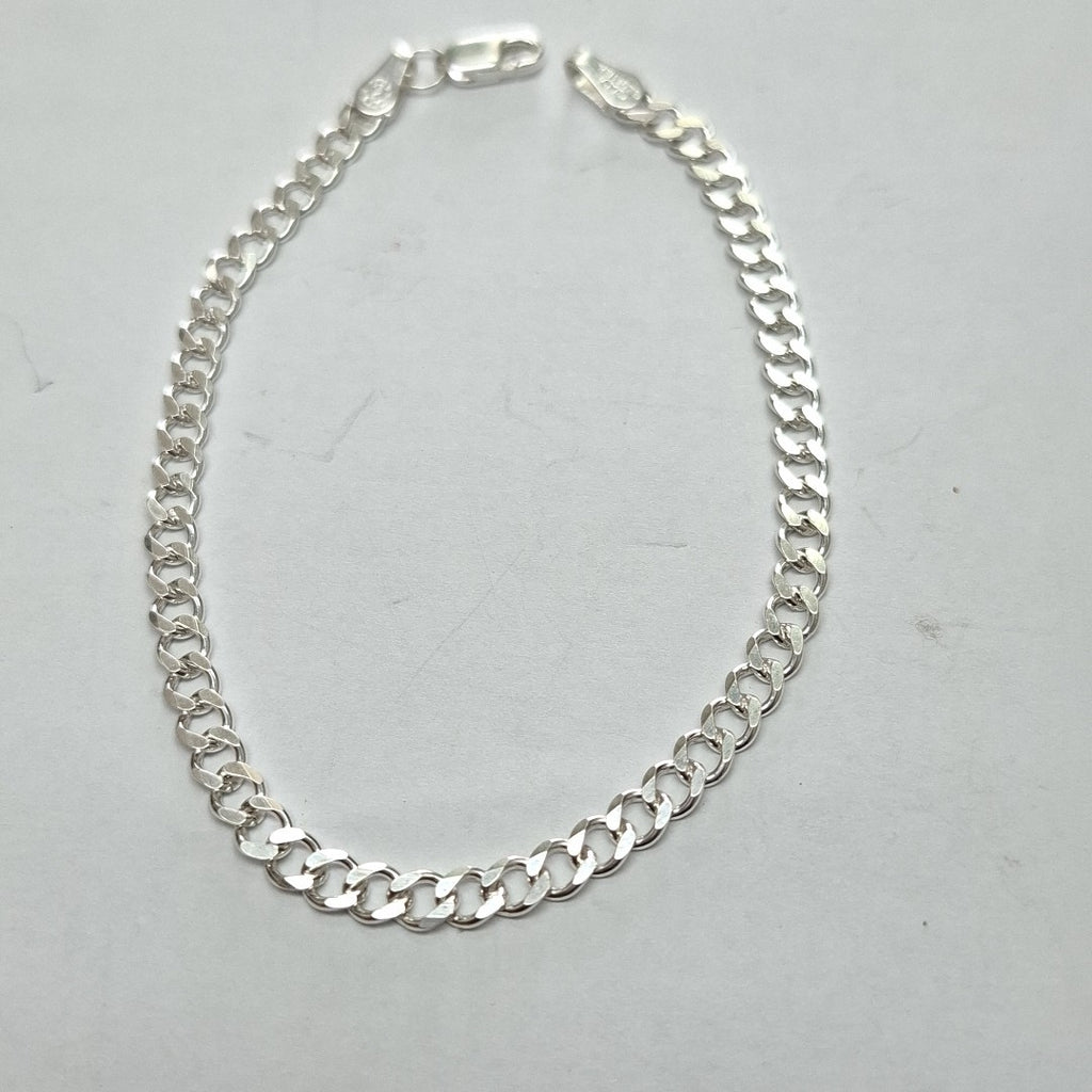 PULSERA TEJIDO BARBADA PLATA .925 18 CM 4.7 GR (NUEVO)