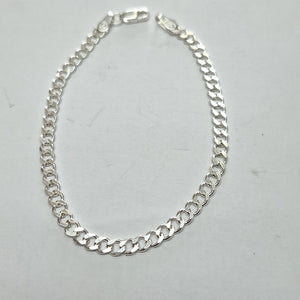PULSERA TEJIDO BARBADA PLATA .925 18 CM 4.7 GR (NUEVO)