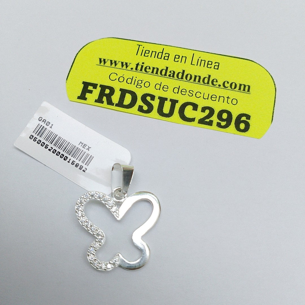 DIJE MARIPOSA C/CIRCONIAS PLATA .925 2.3 GR (NUEVO)