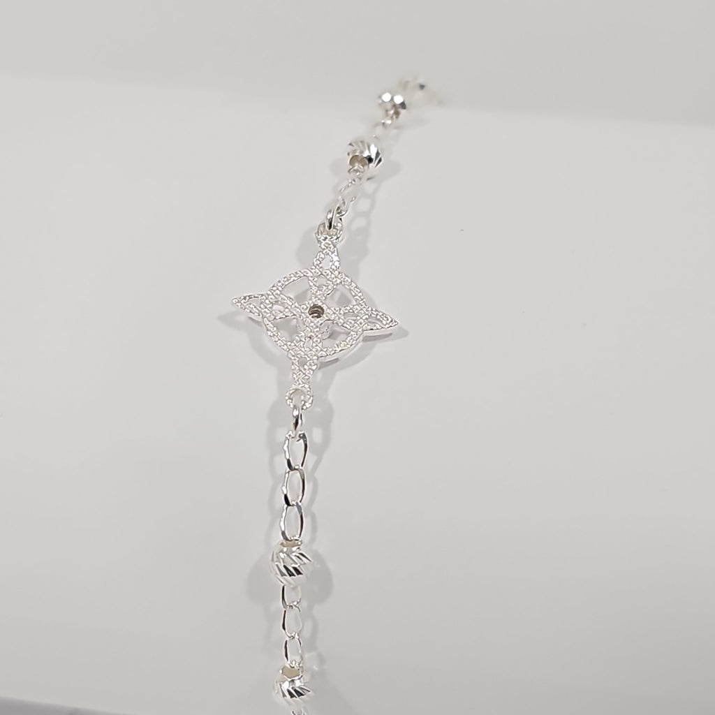 PULSERA TEJIDO ESPECIAL PLATA .925 18 CM 2.8 GR (NUEVO)