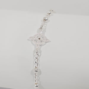 PULSERA TEJIDO ESPECIAL PLATA .925 18 CM 2.8 GR (NUEVO)