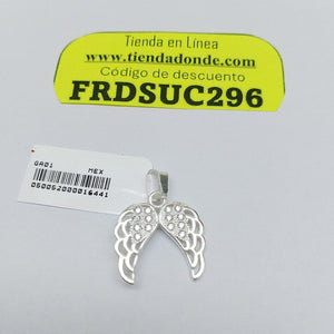 DIJE ALAS C/CIRCONIAS PLATA .925 2.2 GR (NUEVO)