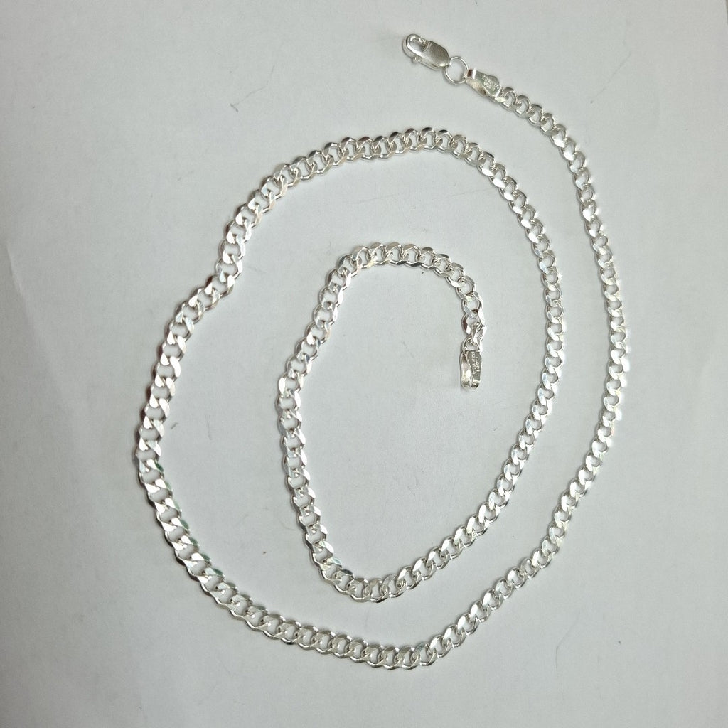CADENA TEJIDO BARBADO PLATA .925 55 CM 12.4 GR (NUEVO)