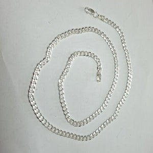 CADENA TEJIDO BARBADO PLATA .925 55 CM 12.4 GR (NUEVO)