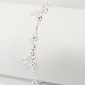 PULSERA TEJIDO ESPECIAL PLATA .925 18 CM 2.8 GR (NUEVO)