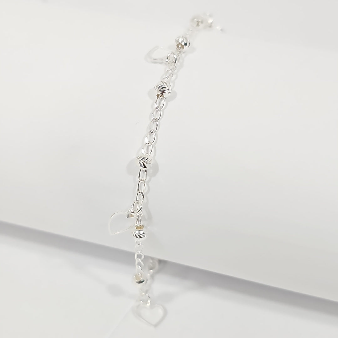 PULSERA TEJIDO ESPECIAL PLATA .925 18 CM 2.6 GR (NUEVO)