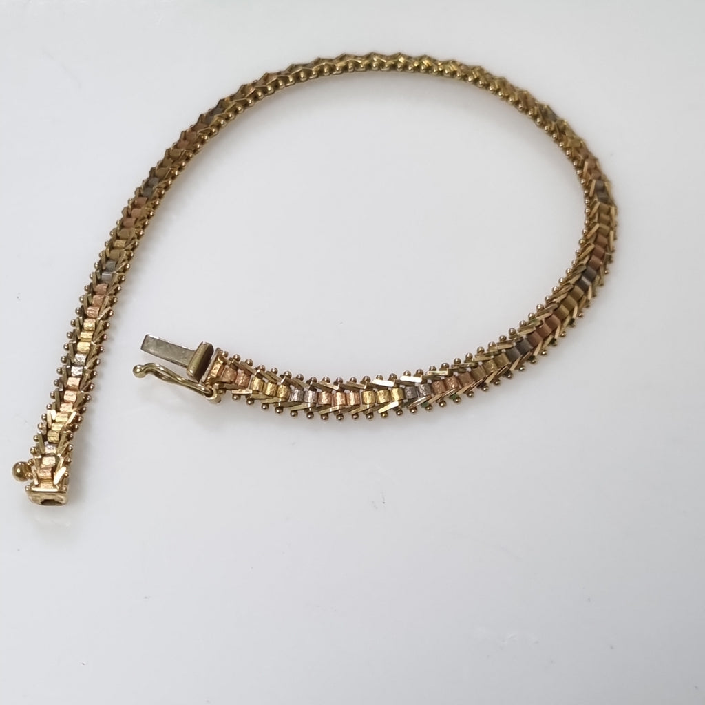 PULSERA ORO, ORO COMBINADO 14 K 8.4 GRMS (SEMINUEVO)