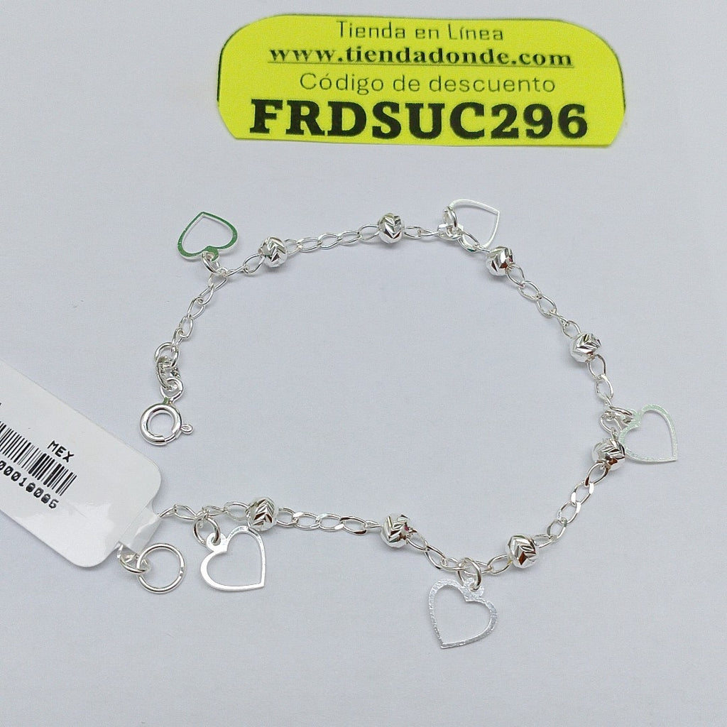 PULSERA TEJIDO ESPECIAL PLATA .925 18 CM 2.7 GR (NUEVO)