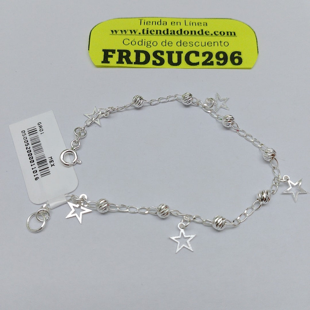 PULSERA TEJIDO ESPECIAL PLATA .925 18 CM 2.7 GR (NUEVO)