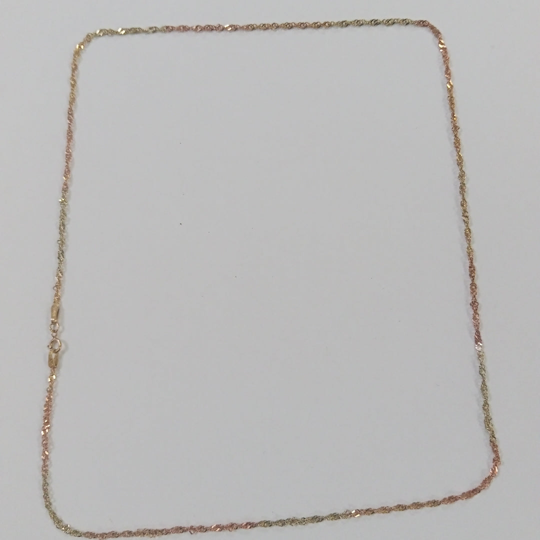 CADENA ORO COMBINADO 10 K 2,70 GRMS (SEMINUEVO)