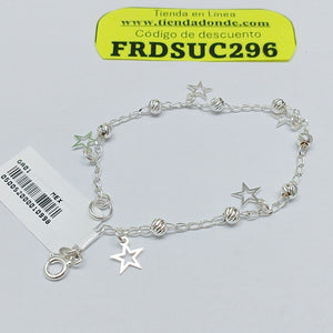 PULSERA TEJIDO ESPECIAL PLATA .925 18 CM 2.7 GR (NUEVO)