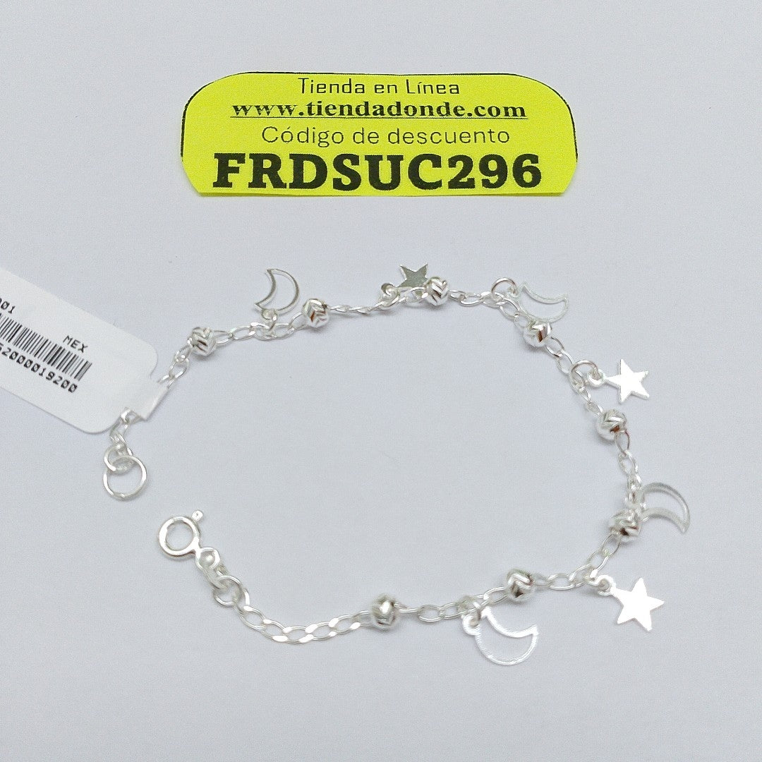 PULSERA TEJIDO TEJIDO ESPECIAL PLATA .925 18 CM 3.1 GR (NUEVO)