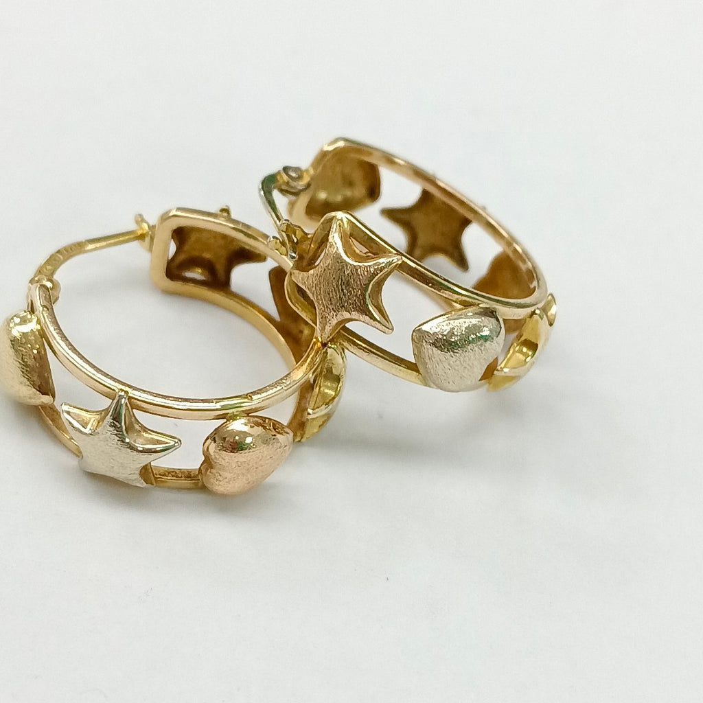 ARRACADAS PAR ORO 14 K 4.4 GRMS (SEMINUEVO)