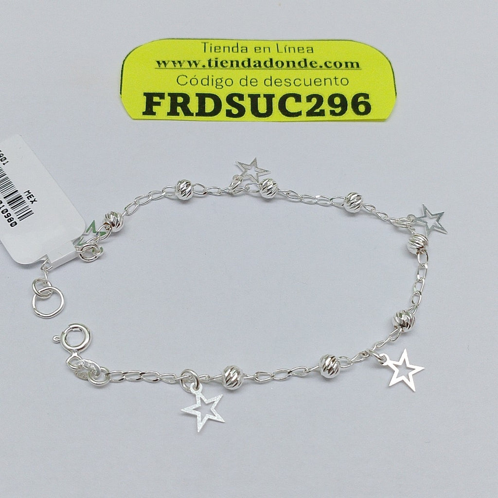 PULSERA TEJIDO ESPECIAL PLATA .925 18 CM 2.7 GR (NUEVO)