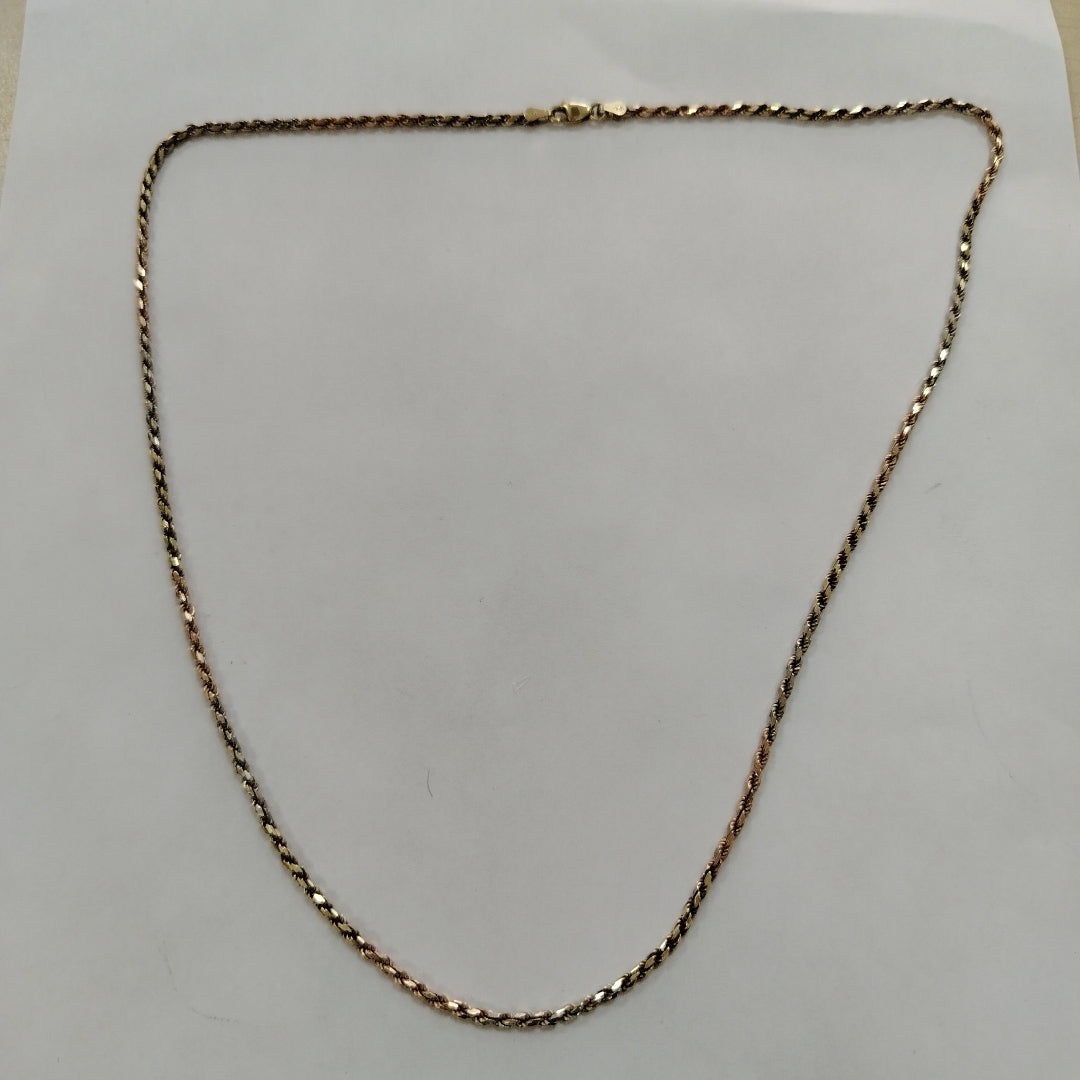 CADENA ORO COMBINADO 14 K 13.7 GRMS (SEMINUEVO)
