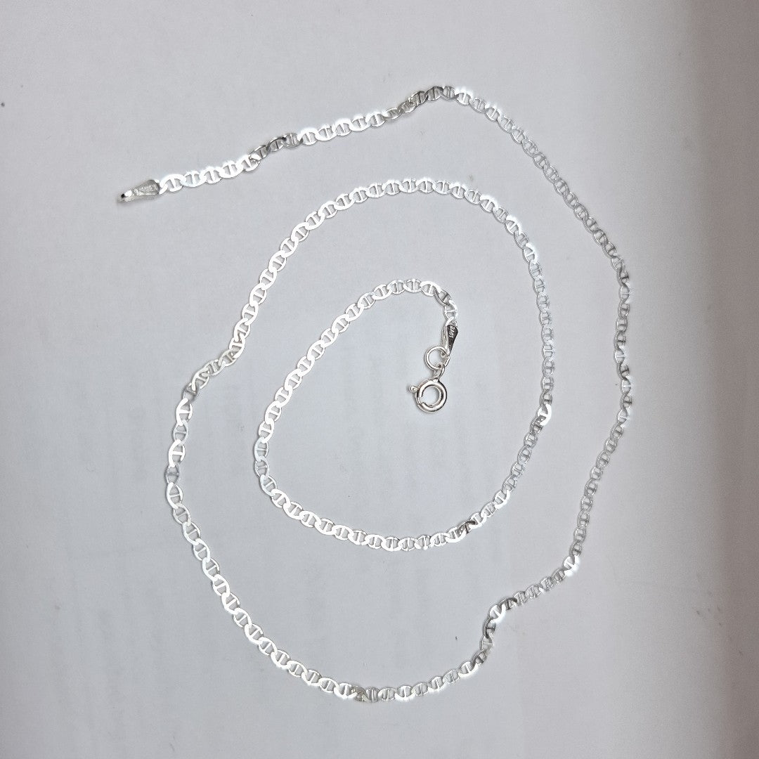 CADENA TEJIDO GUCHI PLATA .925 55 CM 3.4 GR (NUEVO)
