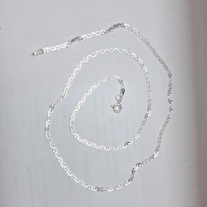 CADENA TEJIDO GUCHI PLATA .925 55 CM 3.4 GR (NUEVO)