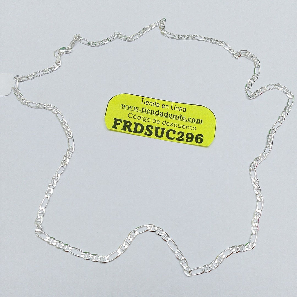 CADENA TEJIDO 3X1 PLATA .925 60 CM 8.4 GR (NUEVO)