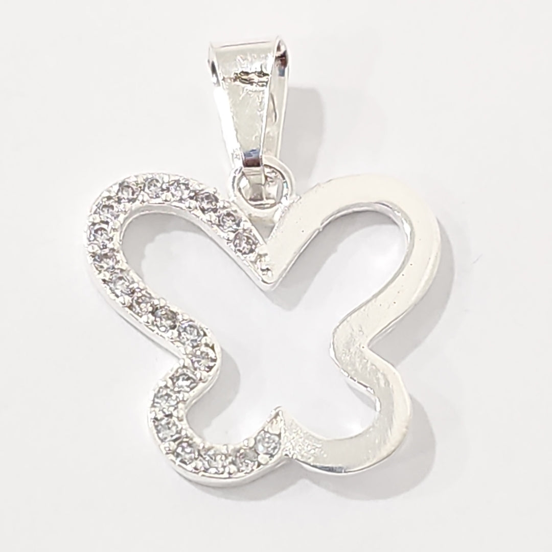 DIJE MARIPOSA C/CIRCONIAS PLATA .925 2.3 GR (NUEVO)