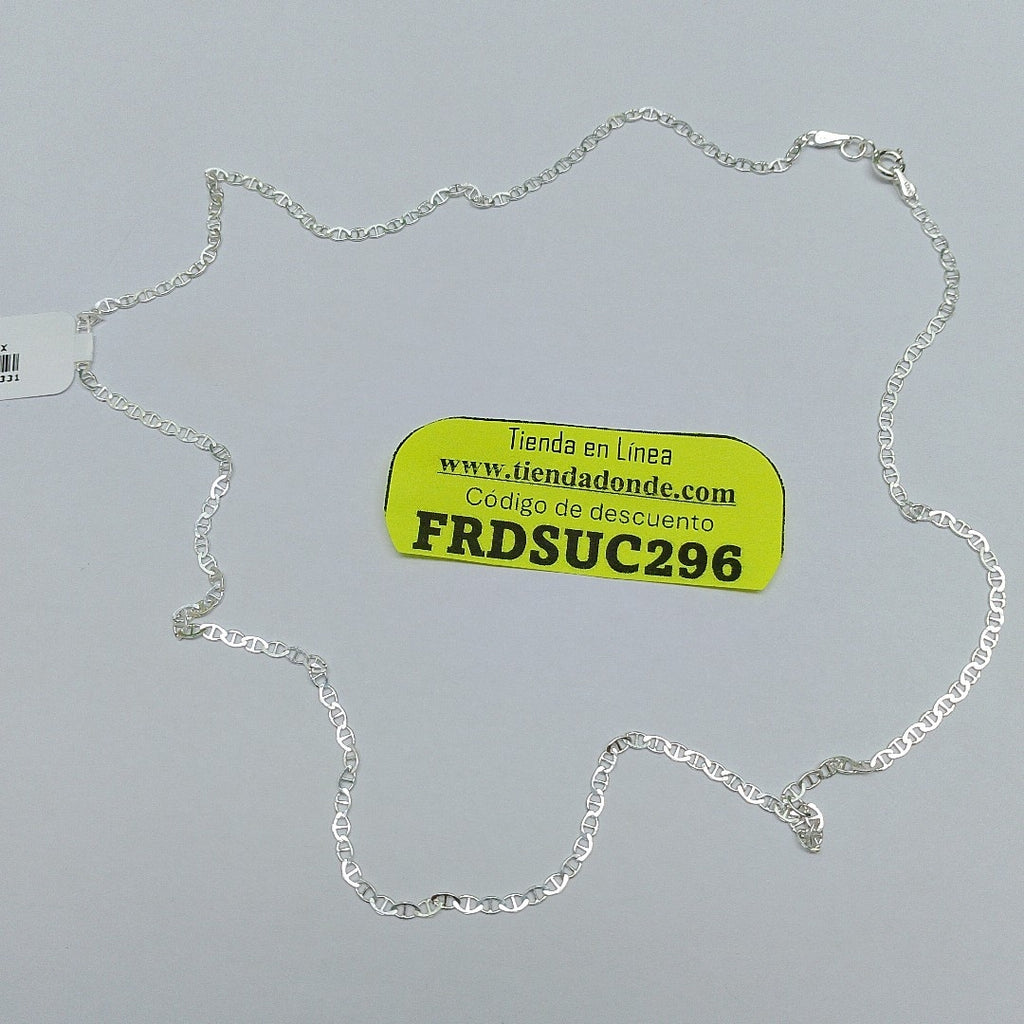 CADENA TEJIDO GUCHI PLATA .925 55 CM 3.5 GR (NUEVO)