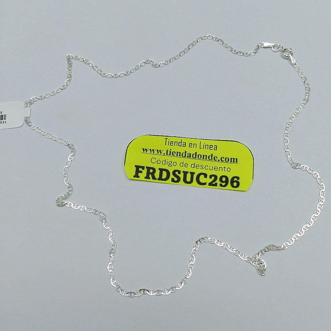 CADENA TEJIDO GUCHI PLATA .925 55 CM 3.5 GR (NUEVO)