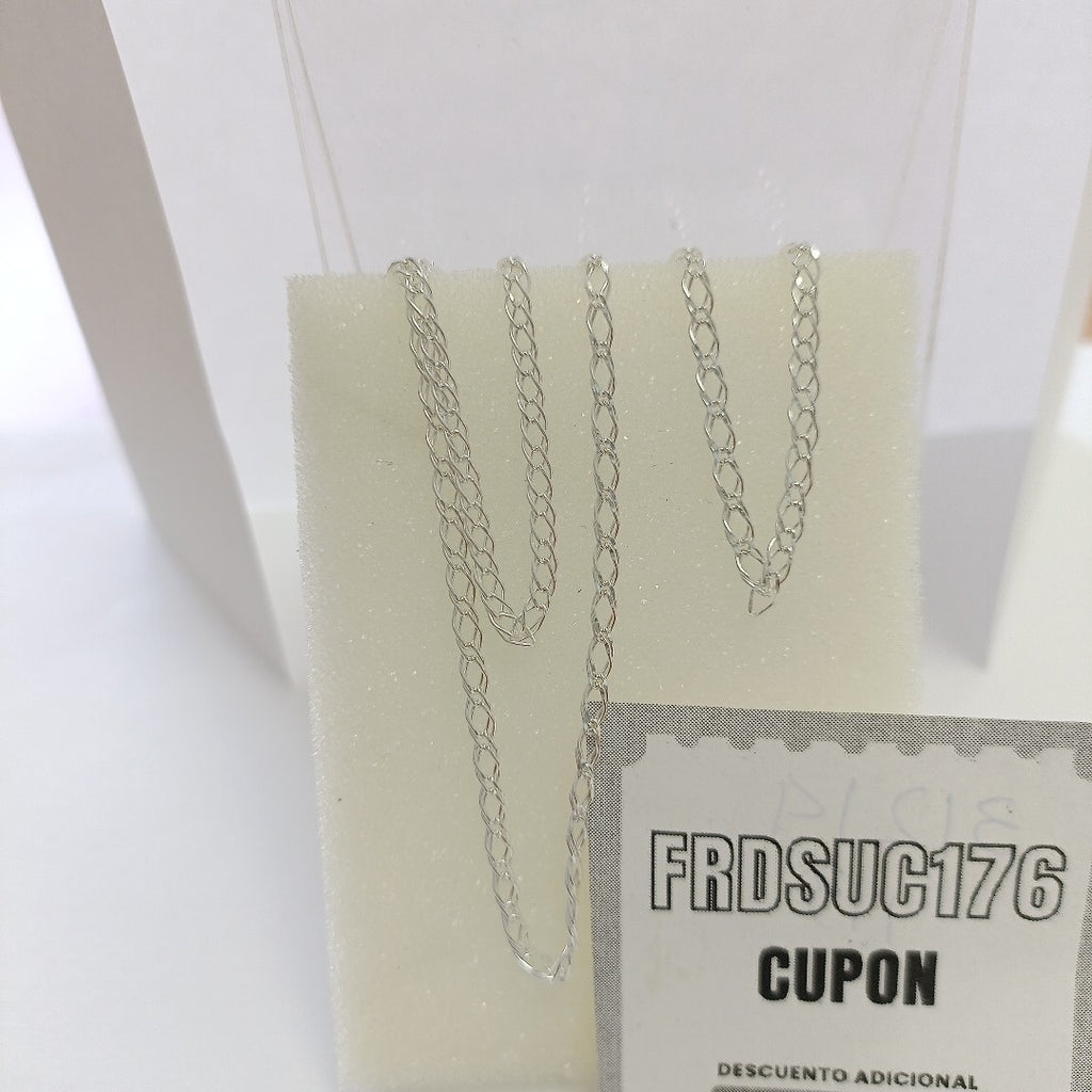 CADENA TEJIDO ESLABONES PLATA .925 50 CM 3.5 GR (NUEVO)