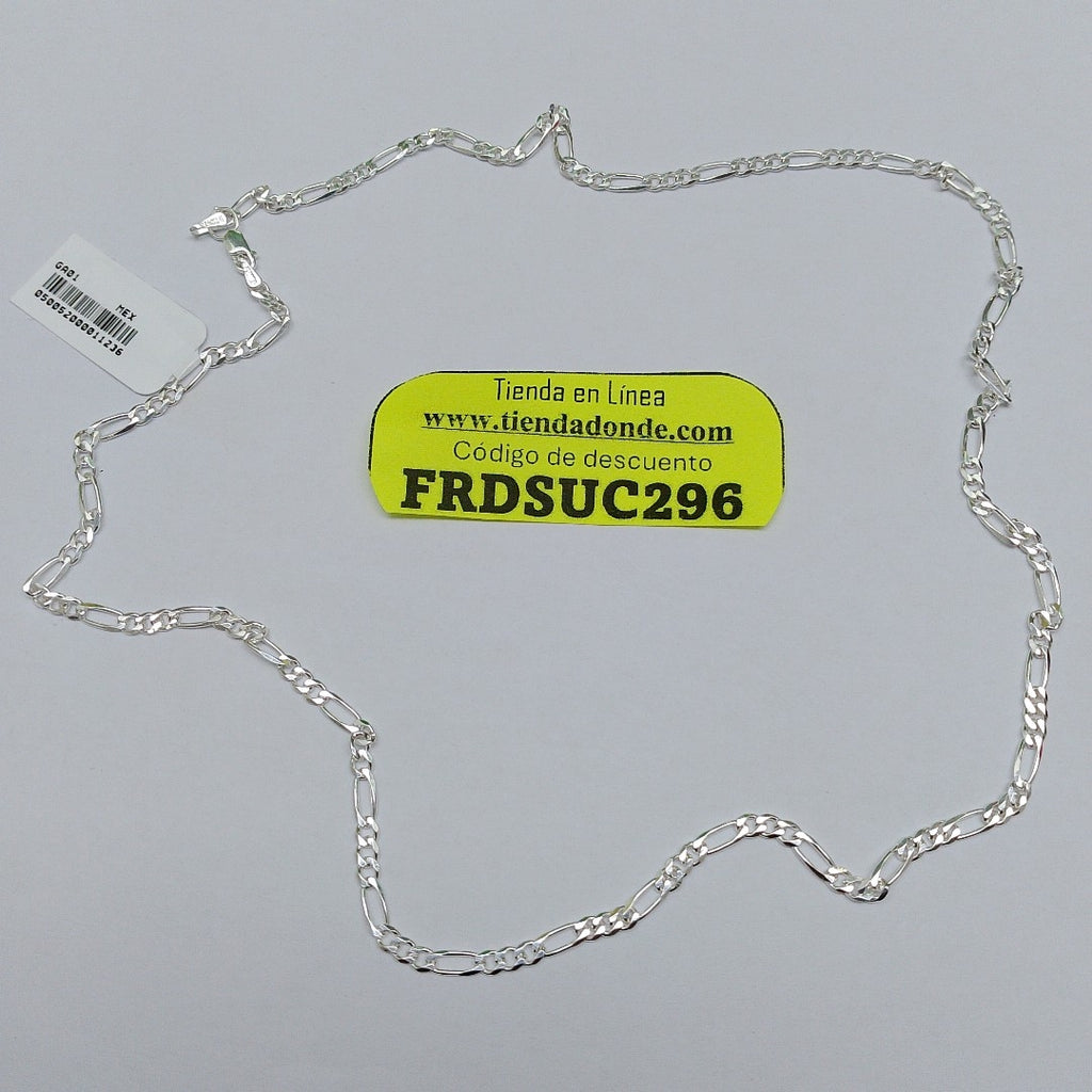 CADENA TEJIDO 3X1 PLATA .925 55 CM 7.8 GR (NUEVO)