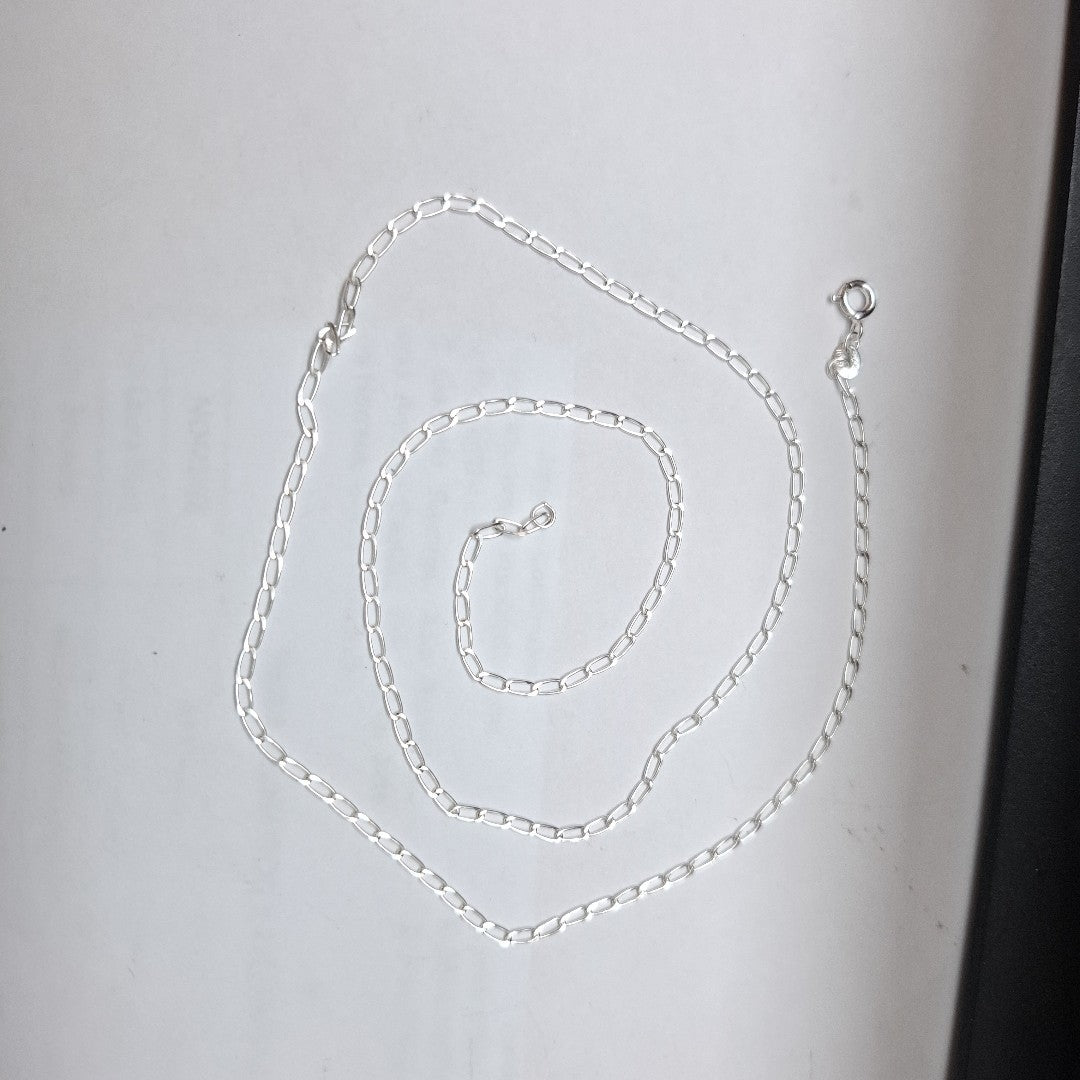 CADENA TEJIDO ESLABONES PLATA .925 60 CM 3.2 GR (NUEVO)
