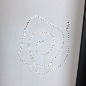 CADENA TEJIDO ESLABONES PLATA .925 60 CM 3.2 GR (NUEVO)