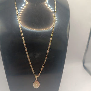 CADENA, MEDALLA RELIGIOSA ORO 10 K 3.1 GRMS (SEMINUEVO)