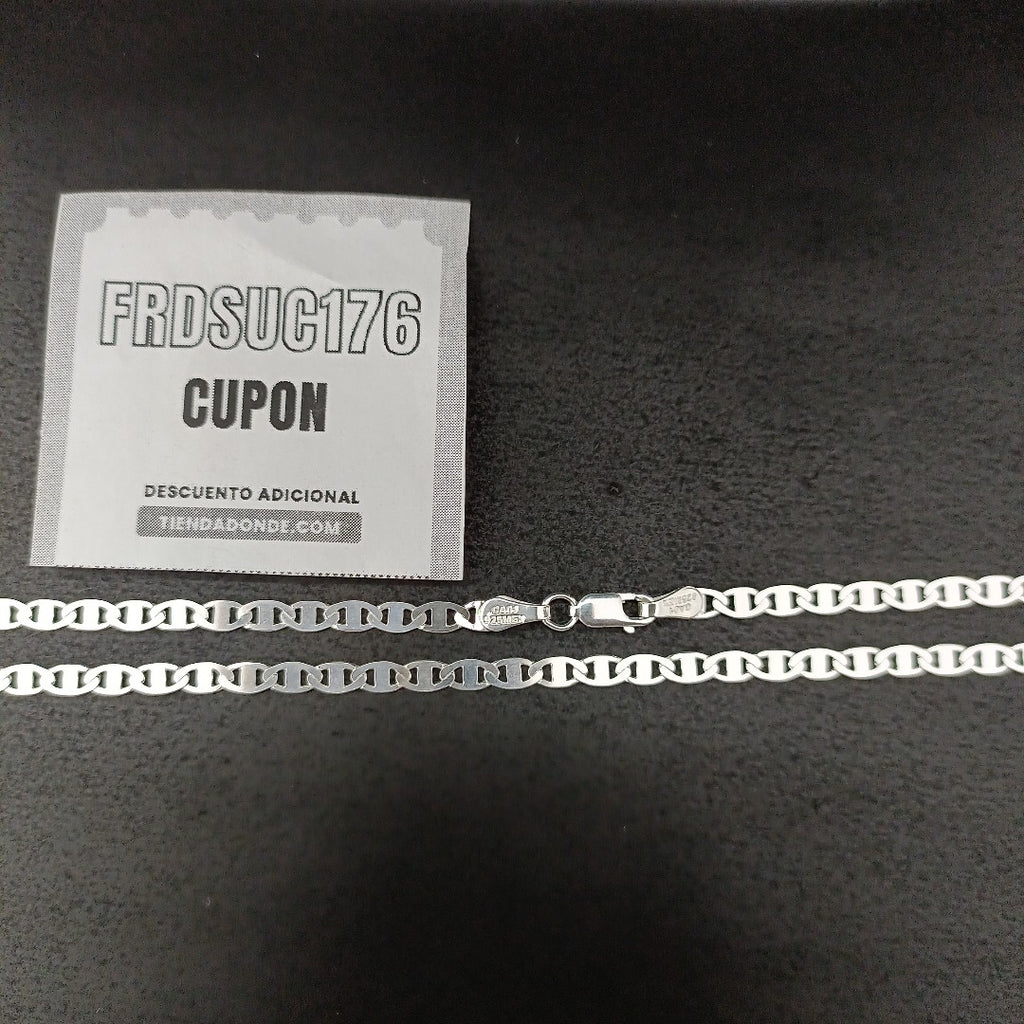 CADENA TEJIDO GUCHI PLATA .925 60 CM 9.2 GR (NUEVO)