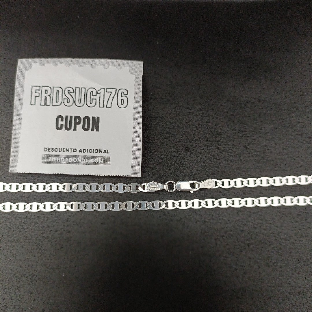 CADENA TEJIDO GUCHI PLATA .925 60 CM 9.2 GR (NUEVO)