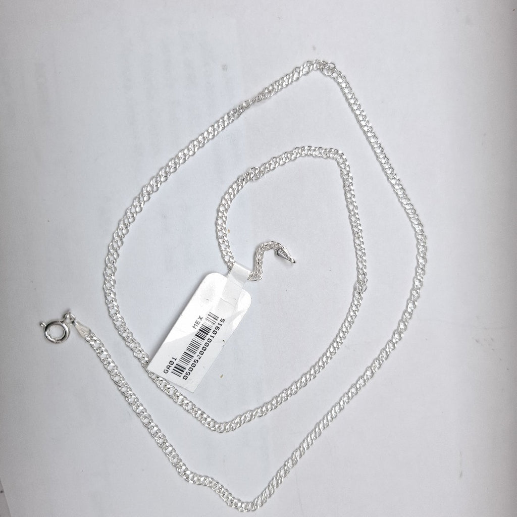 CADENA TEJIDO ESLABONES PLATA .925 55 CM 4.4 GR (NUEVO)