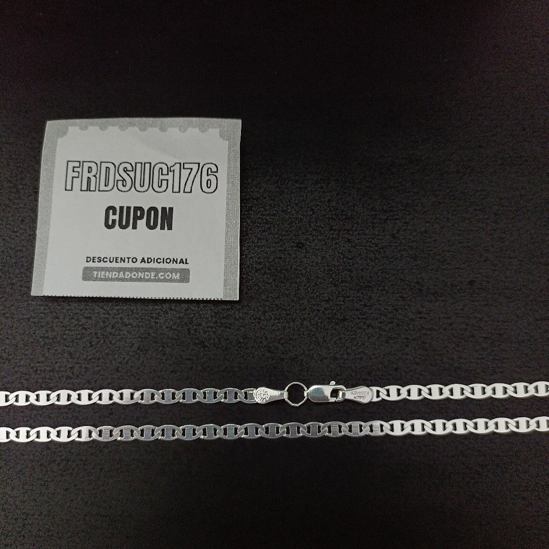CADENA TEJIDO GUCHI PLATA .925 60 CM 9.2 GR (NUEVO)