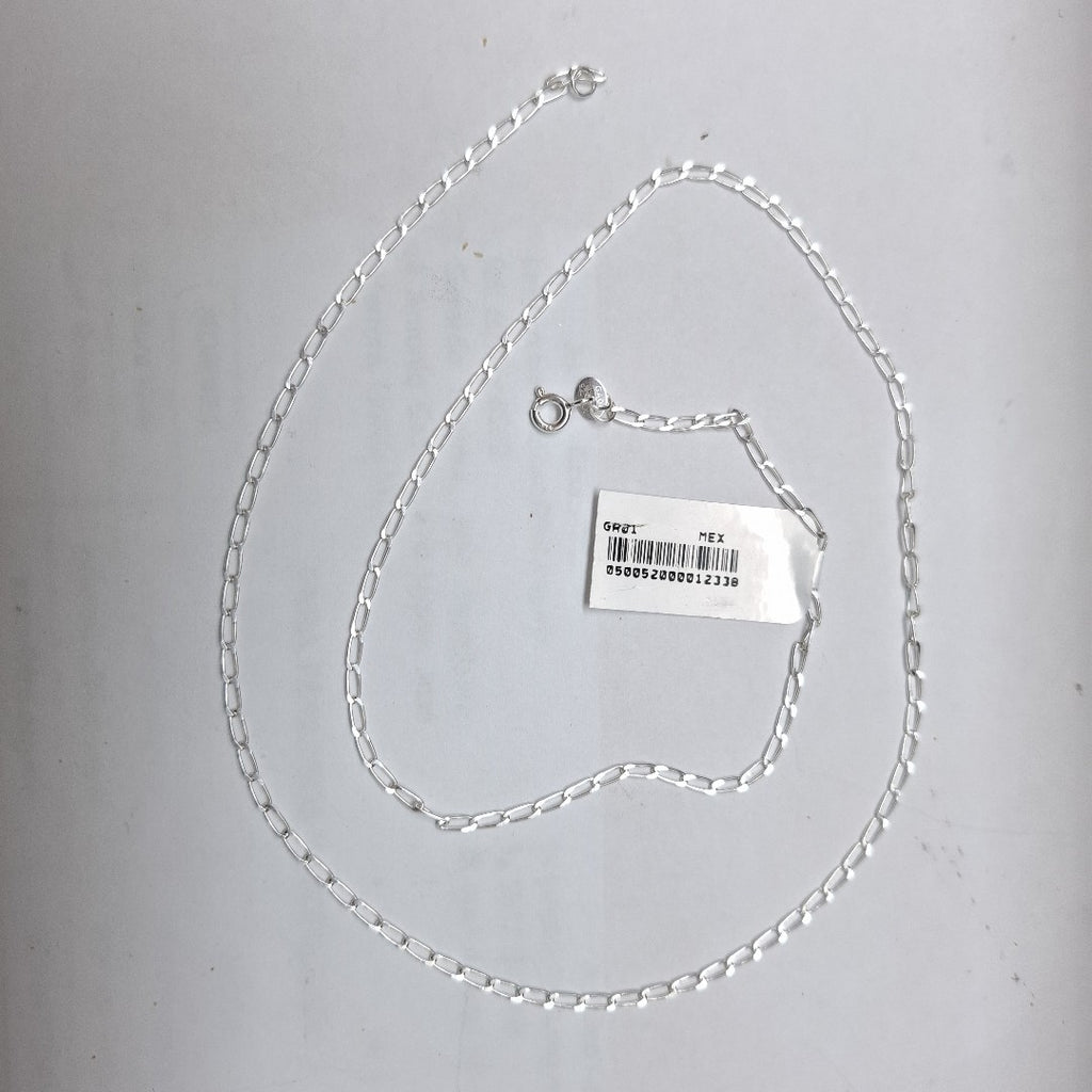 CADENA TEJIDO ESLABONES PLATA .925 55 CM 2.9 GR (NUEVO)