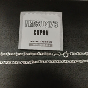 CADENA TEJIDO MEDIO TORZAL PLATA .925 55 CM 5.8 GR (NUEVO)