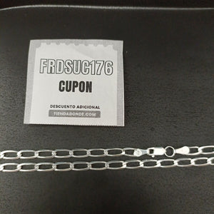 CADENA TEJIDO ESLABONES PLATA .925 55 CM 9.5 GR (NUEVO)