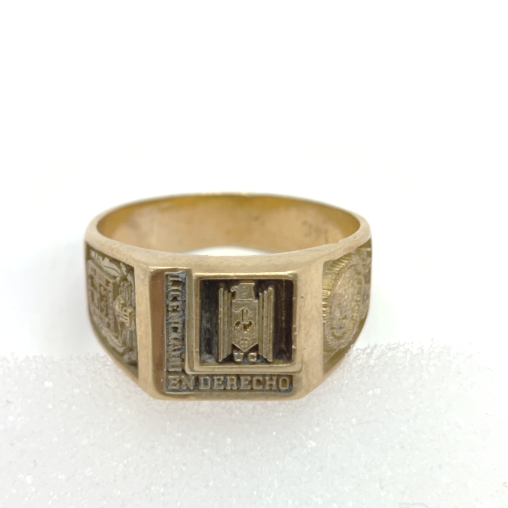 ANILLO DE GRADUACIÓN ORO 14 K 9,40 GRMS (SEMINUEVO)