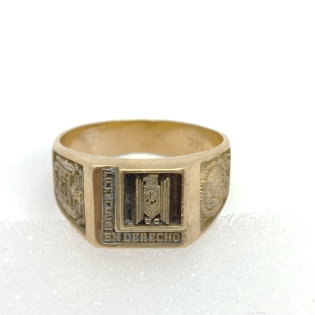 ANILLO DE GRADUACIÓN ORO 14 K 9,40 GRMS (SEMINUEVO)