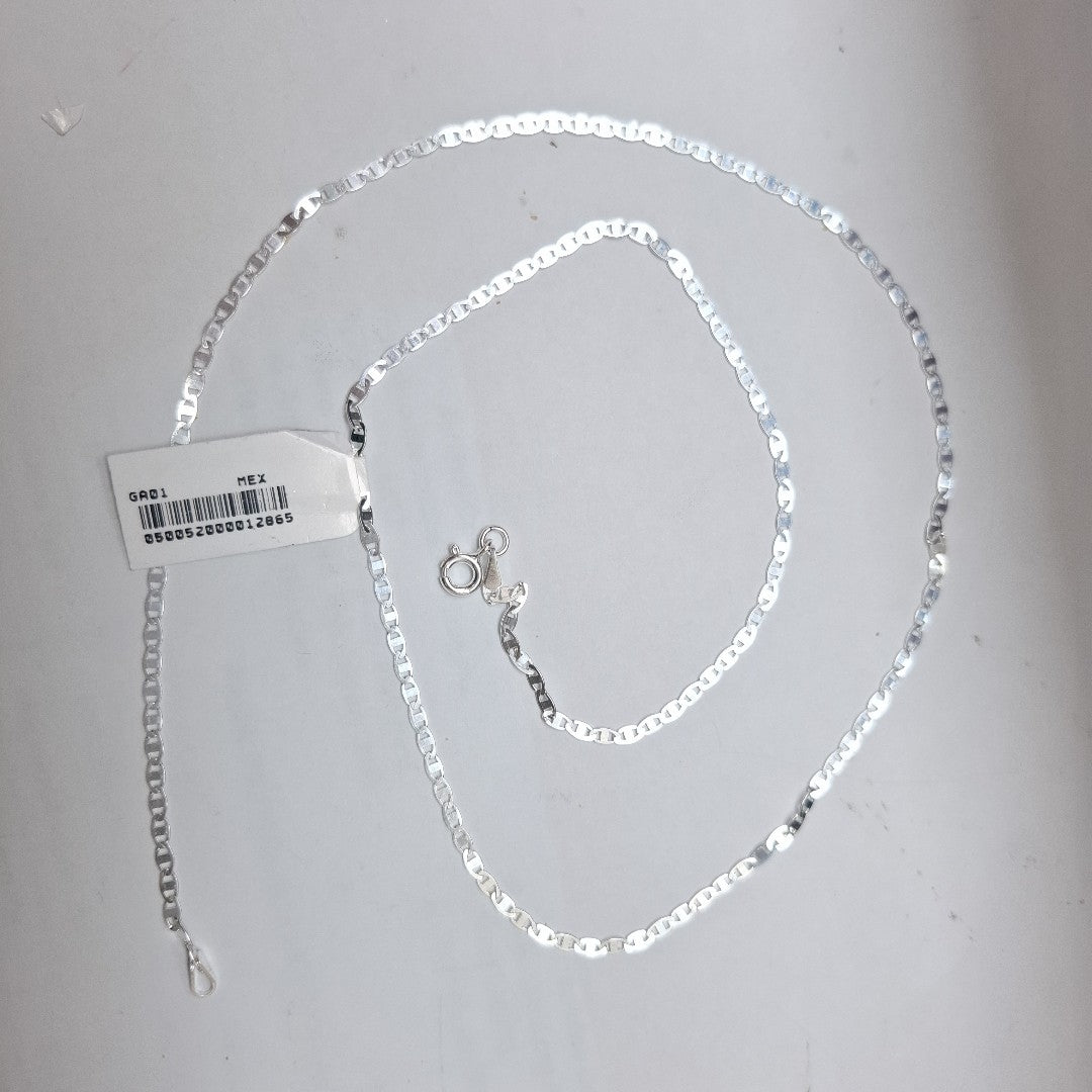 CADENA TEJIDO ESPEJO PLATA .925 55 CM 4.1 GR (NUEVO)