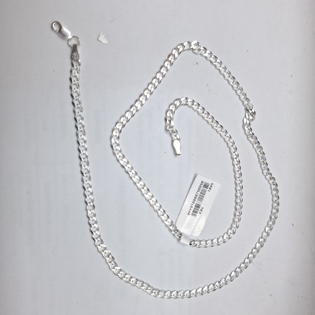 CADENA TEJIDO BARBADO PLATA .925 60 CM 13.2 GR (NUEVO)