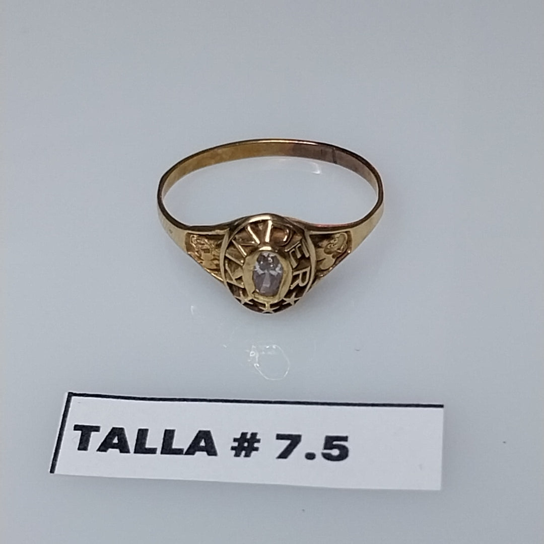 ANILLO DE GRADUACIÓN ORO 10 K 1,80 GRMS (SEMINUEVO)