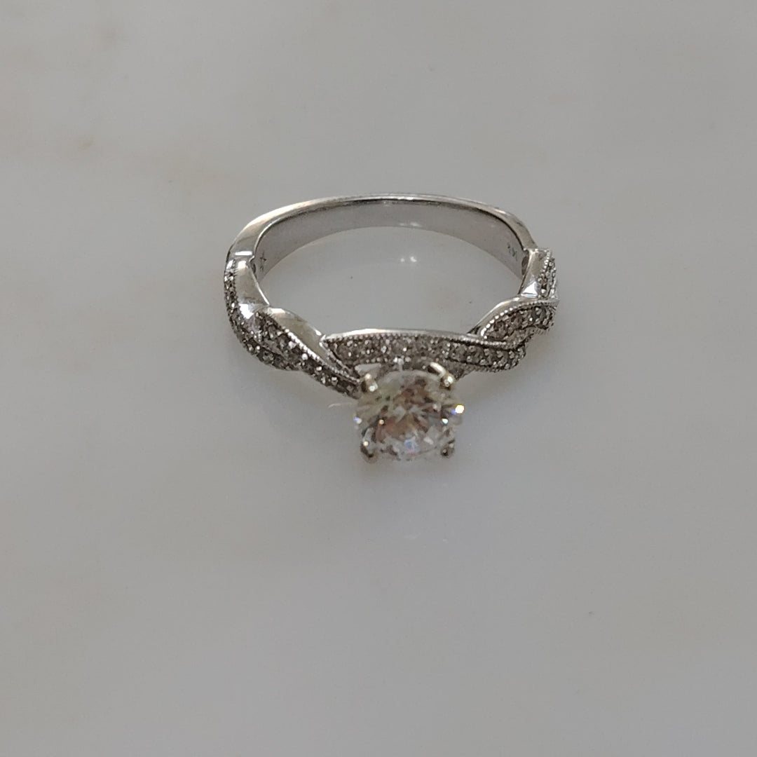 ANILLO ORO BLANCO 14 K 3,90 GRMS (SEMINUEVO)
