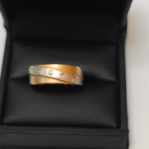 ANILLO ORO COMBINADO 14 K 4,60 GRMS (SEMINUEVO)