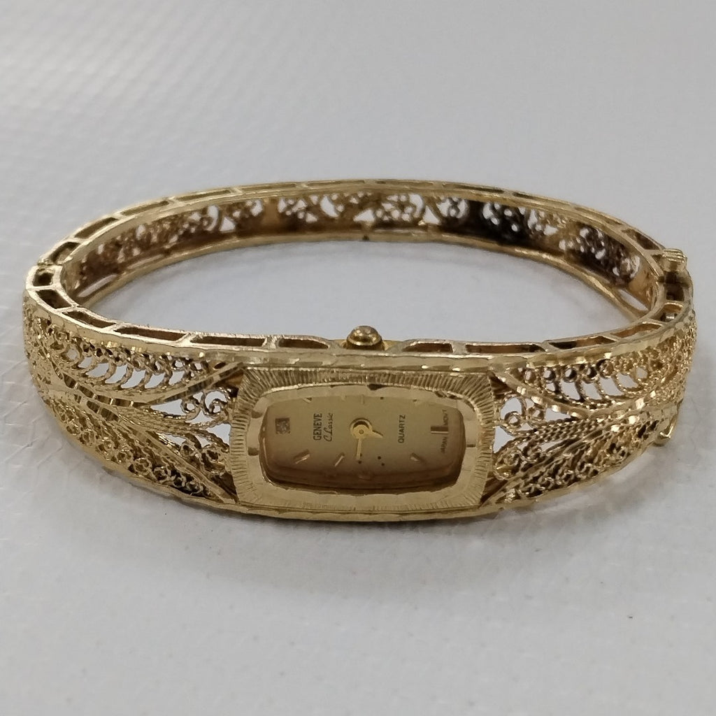 RELOJ CAJA ACERO PULSO ORO ORO 14 K 24.7 GRMS (SEMINUEVO)
