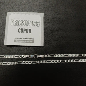 CADENA TEJIDO MARINERO PLATA .925 55 CM 7.8 GR (NUEVO)