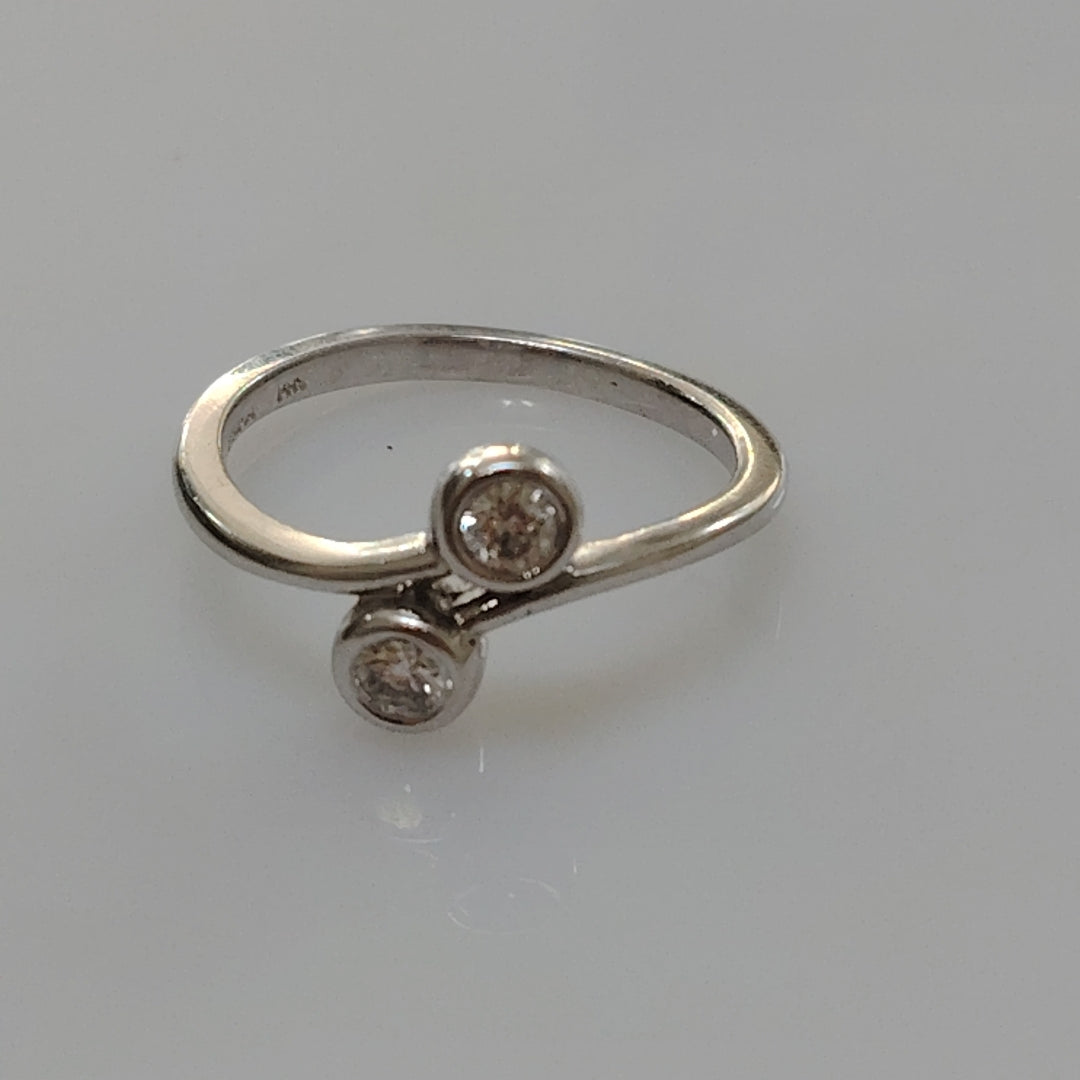 ANILLO ORO BLANCO 14 K 2,40 GRMS (SEMINUEVO)
