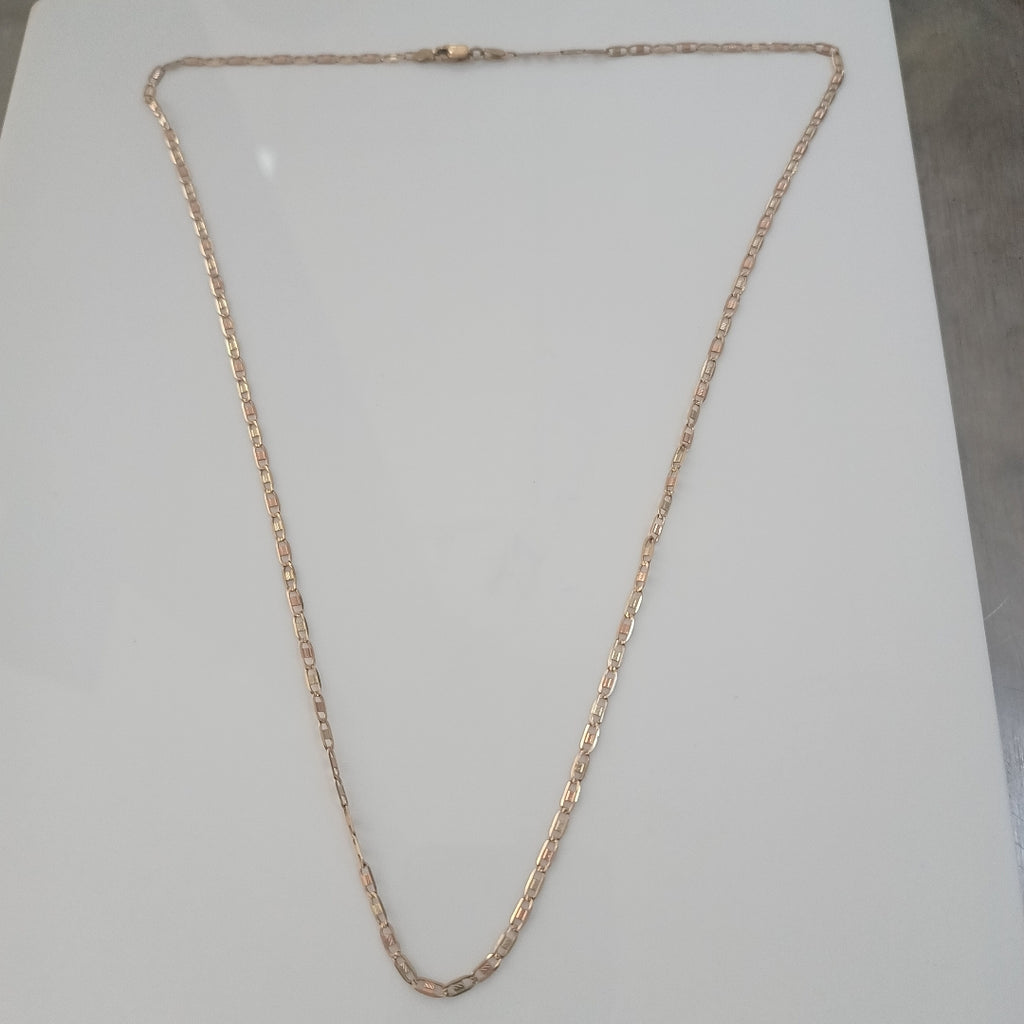CADENA ORO, ORO COMBINADO 10 K 5.8 GRMS (SEMINUEVO)