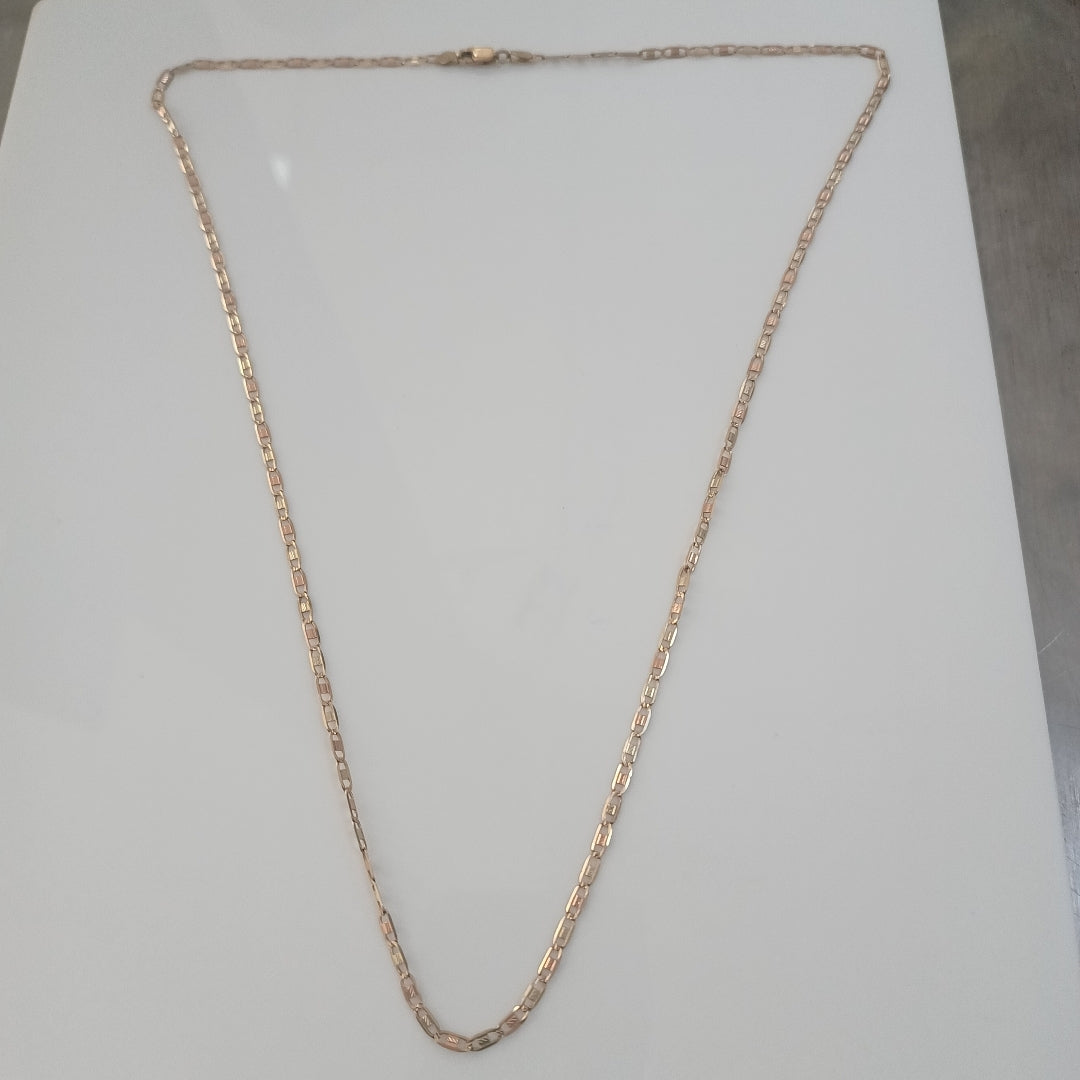 CADENA ORO, ORO COMBINADO 10 K 5.8 GRMS (SEMINUEVO)